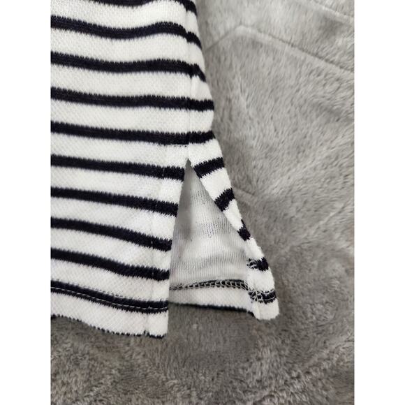 Liz Claiborne Size XL Black & White Stripes Front Pocket Knit Pullover Top #flaw - Picture 12 of 13